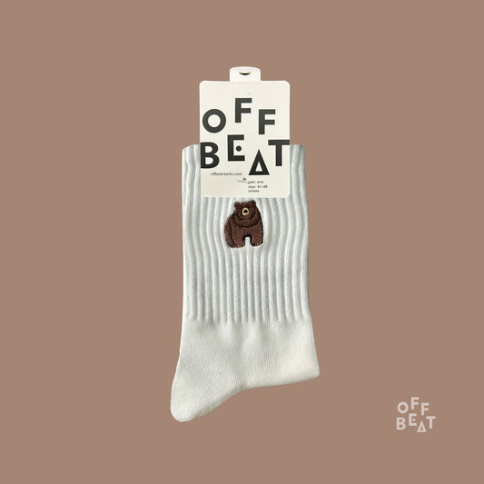 Embroidered Socks Bear