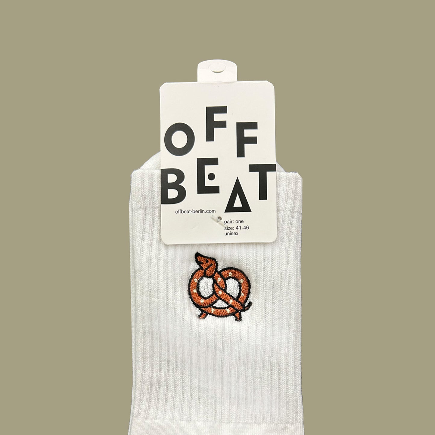 Embroidered Pretzel dachshund socks