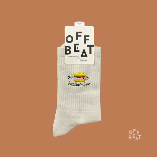 Embroidered Fischbrötchen socks