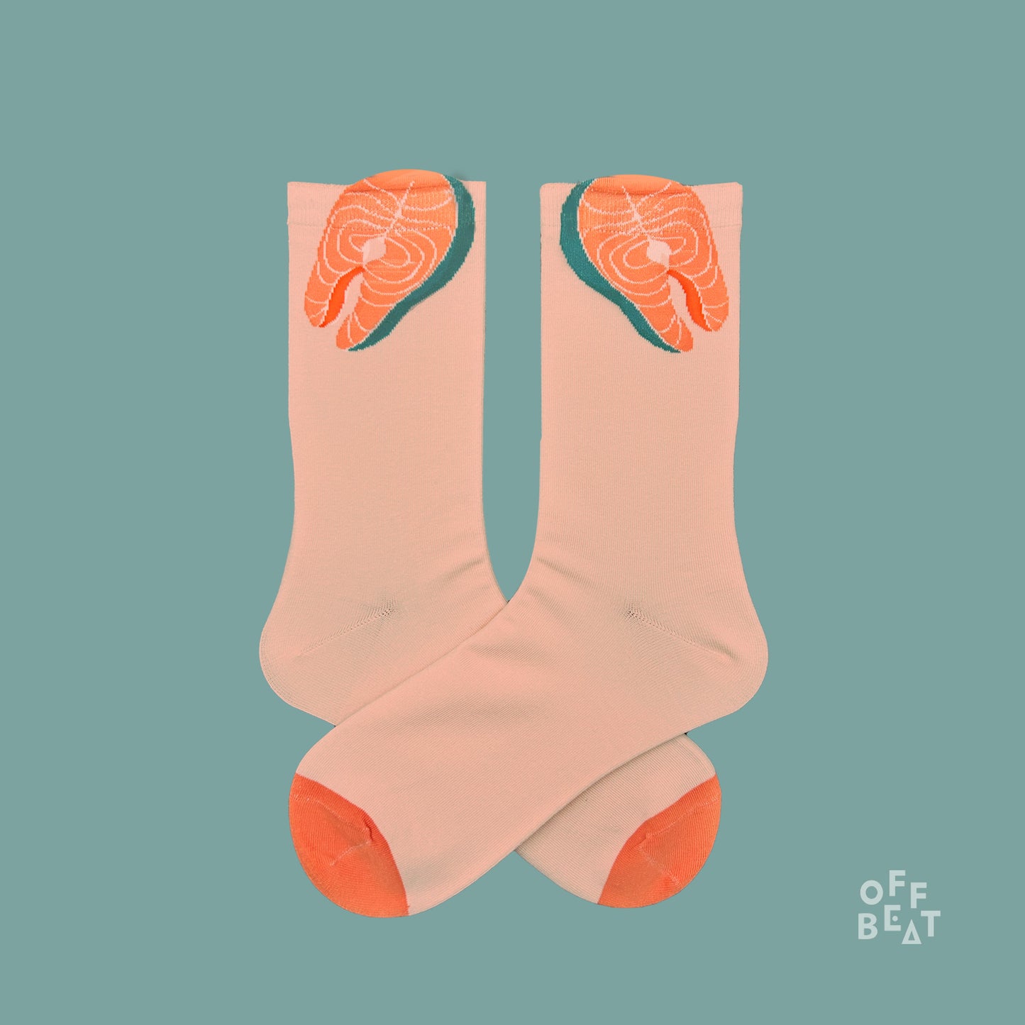 Pop-out salmon socks
