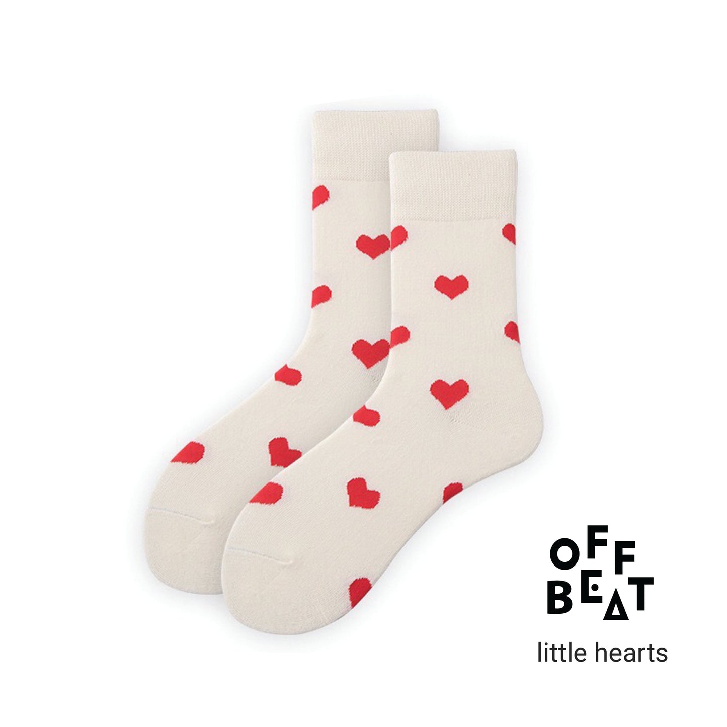Little red heart socks