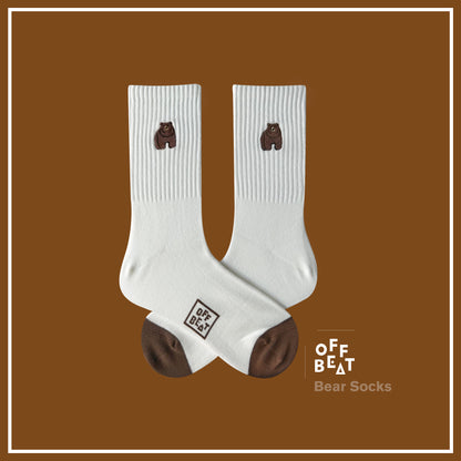 Embroidered Socks Bear