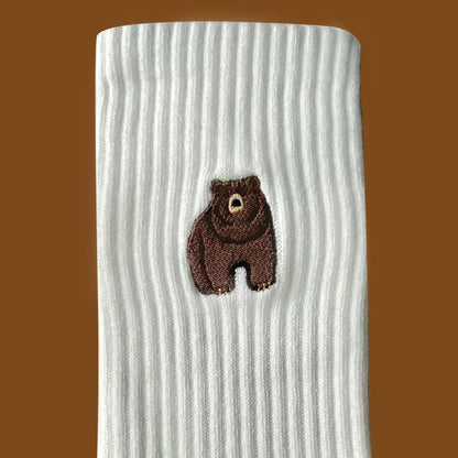 Embroidered Socks Bear