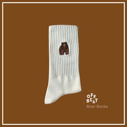 Embroidered Socks Bear