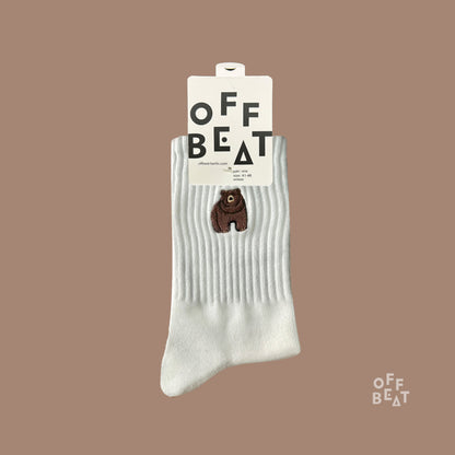 Embroidered Socks Bear
