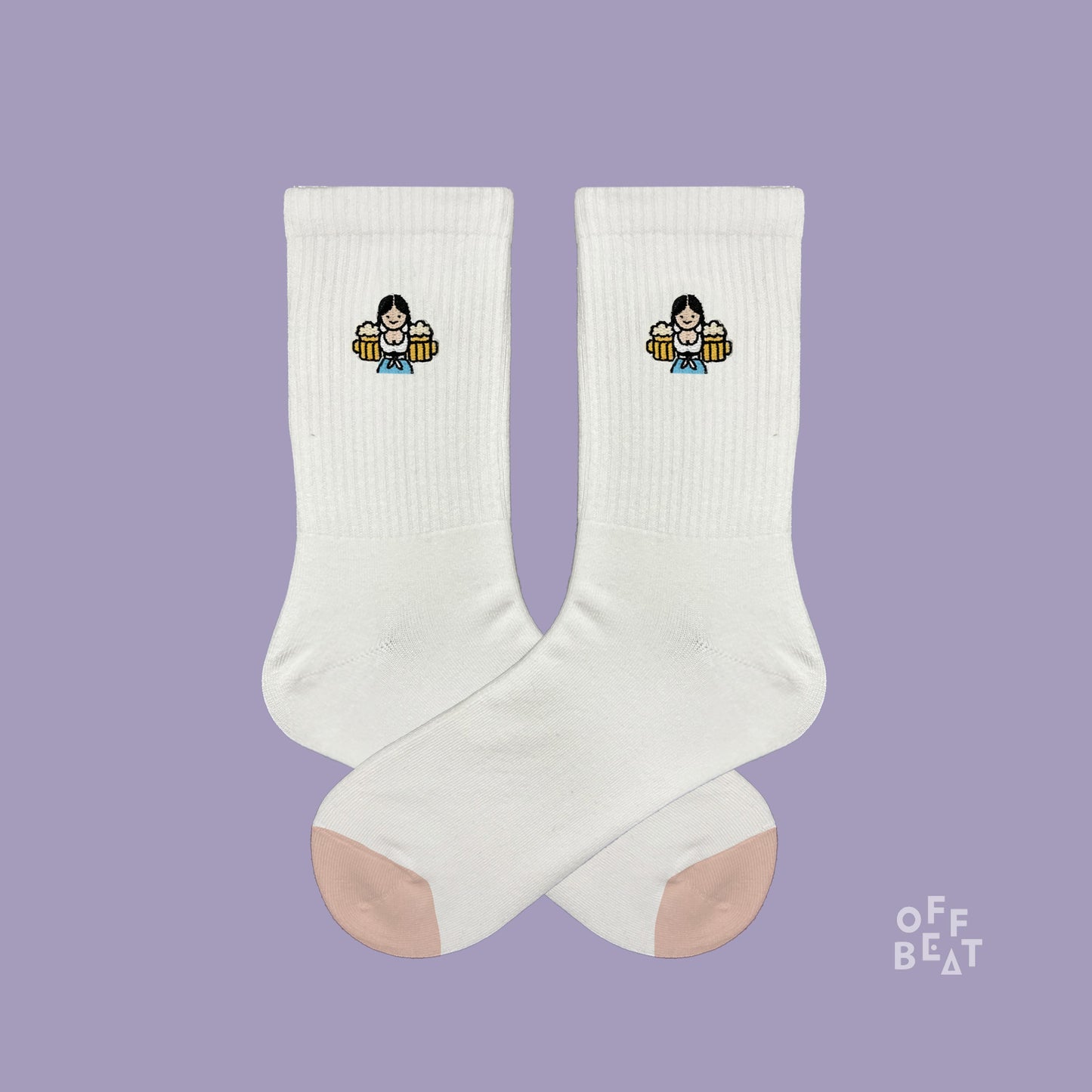Embroidered Wiesn-Kellnerin socks