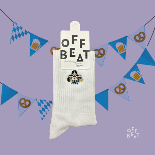 Embroidered Wiesn-Kellnerin socks