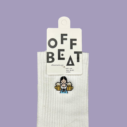 Embroidered Wiesn-Kellnerin socks