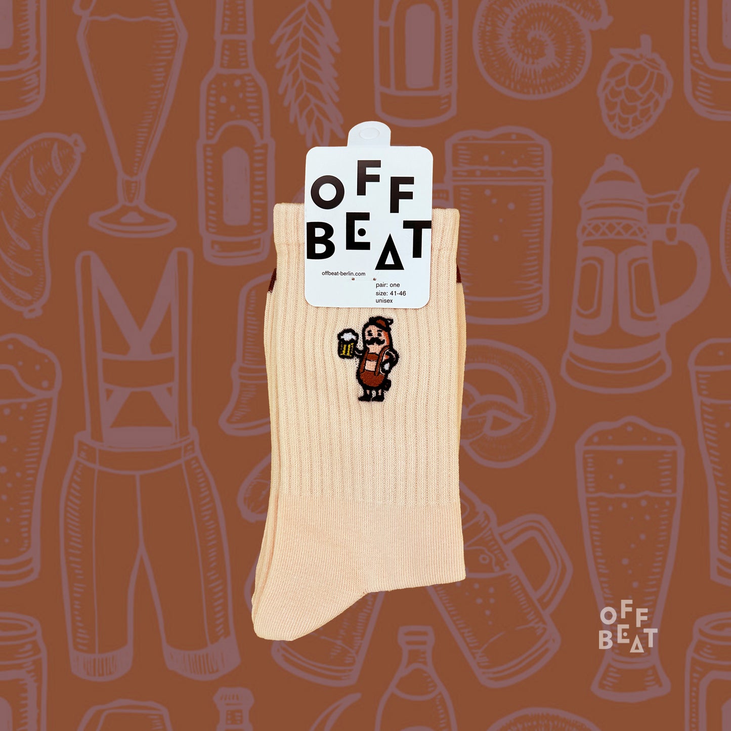 Embroidered Wurstmensch socks