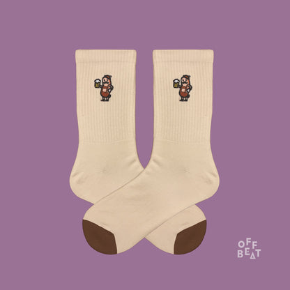 Embroidered Wurstmensch socks