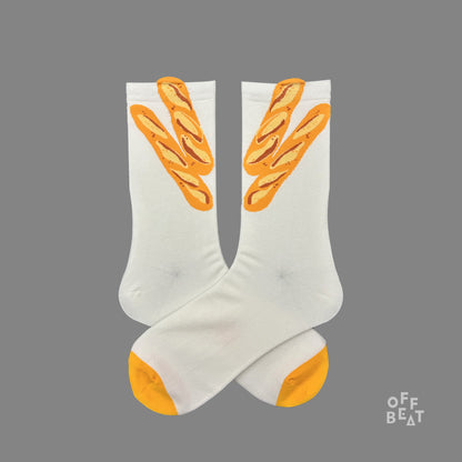 Pop-out baguette socks