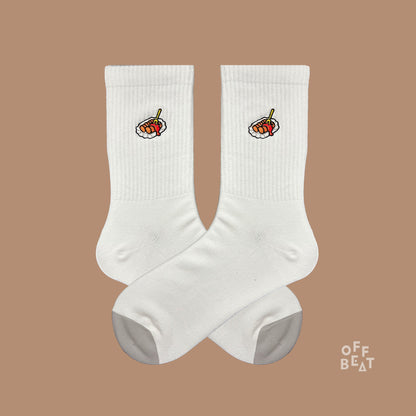 Embroidered Hamburg Currywurst socks
