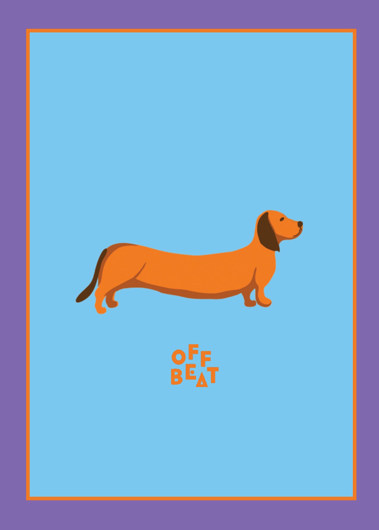 Postcard dachshund