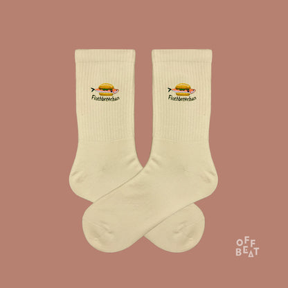 Preview I Embroidered Fischbrötchen socks