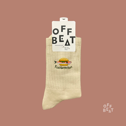 Preview I Embroidered Fischbrötchen socks
