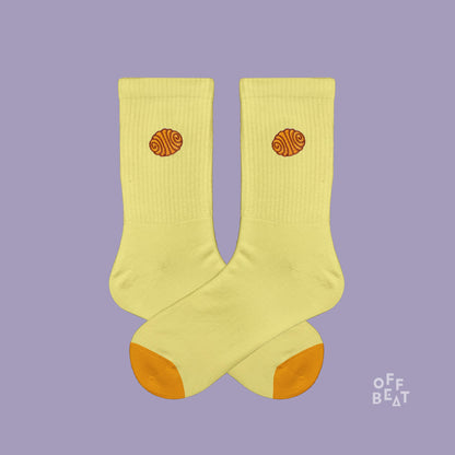 Preview I Embroidered Franzbrötchen socks