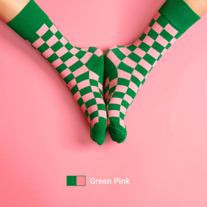 Chessboard Plaid Socks