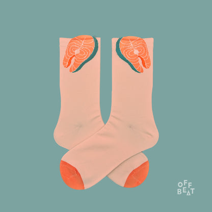 Pop-out salmon socks