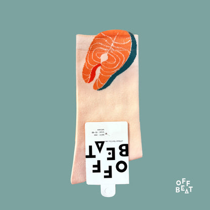 Pop-out salmon socks