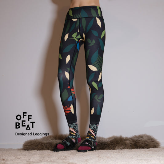 Sport/Yoga designed leggings from Offbeat, Black