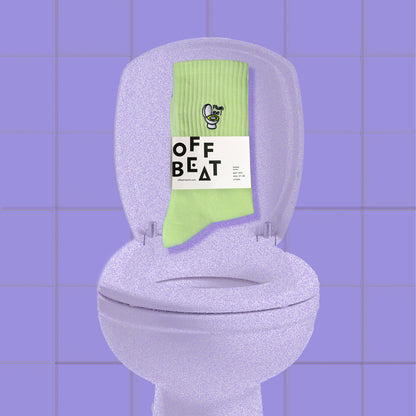 Embroidered Flush Me, Toilet Socks
