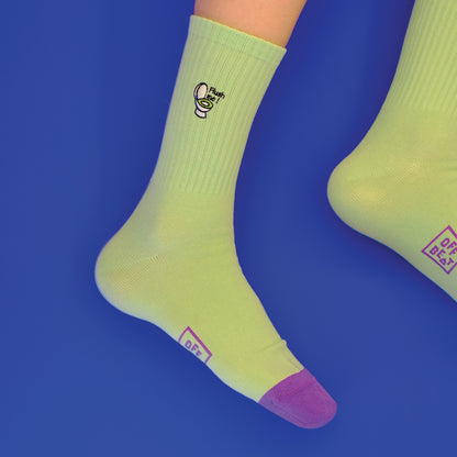 Embroidered Flush Me, Toilet Socks