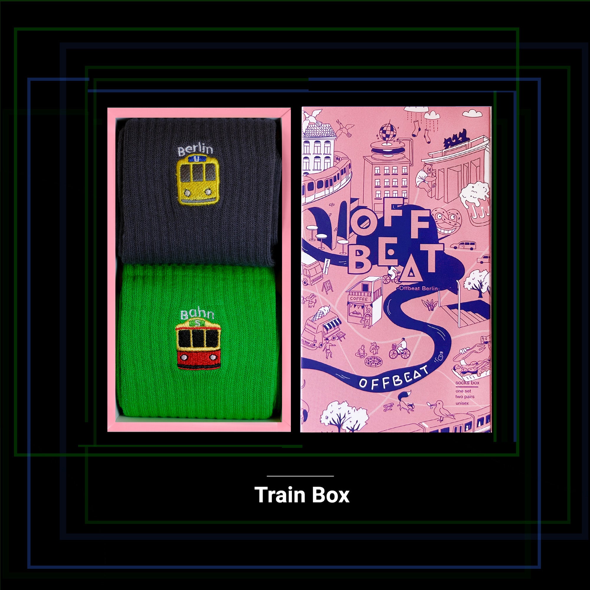 Offbeat Berlin Socks Box, Train box, Souvenir gift, train socks, subway ...