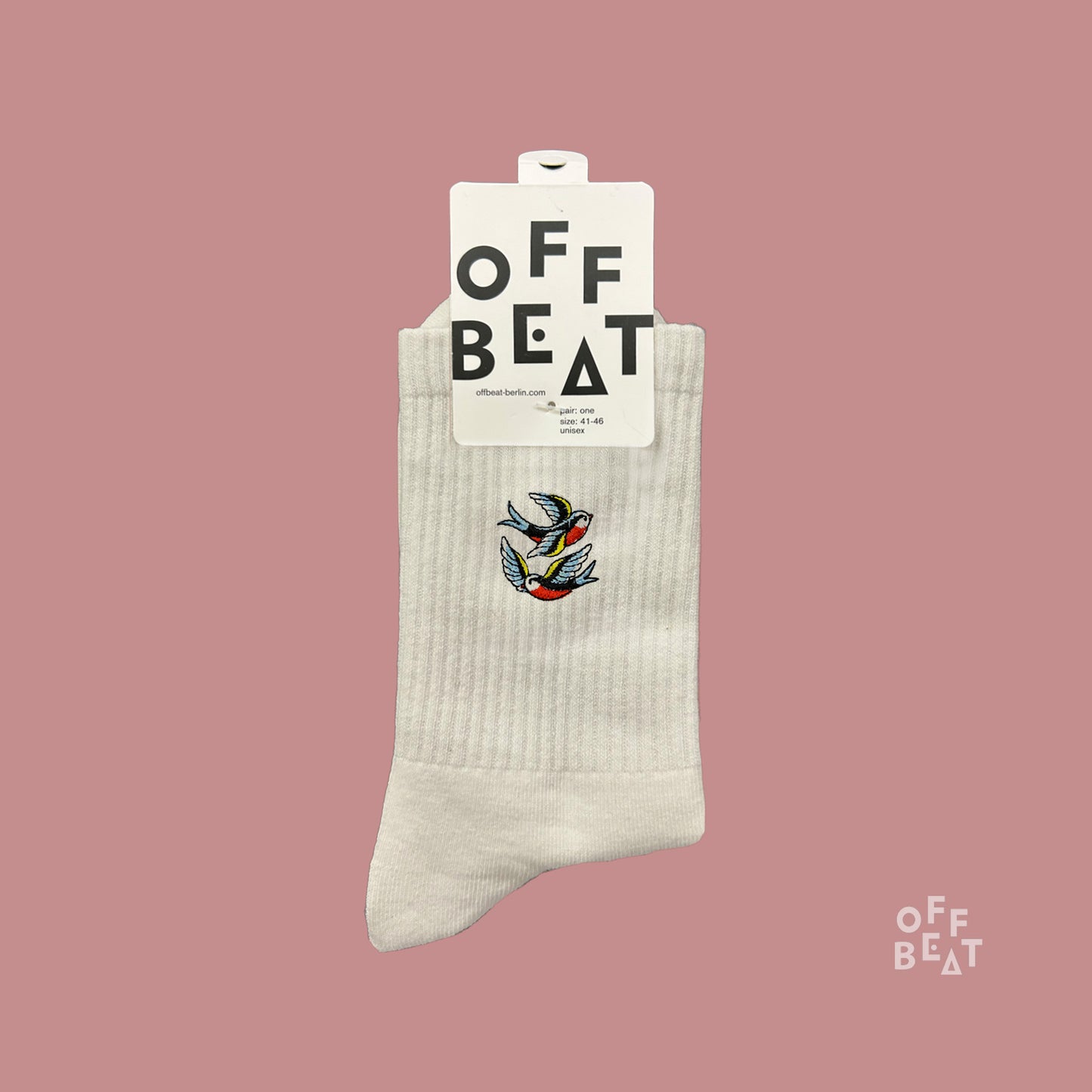 Preview I Embroidered swallow socks