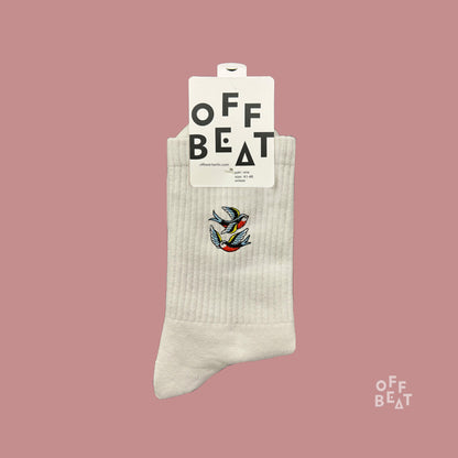 Preview I Embroidered swallow socks
