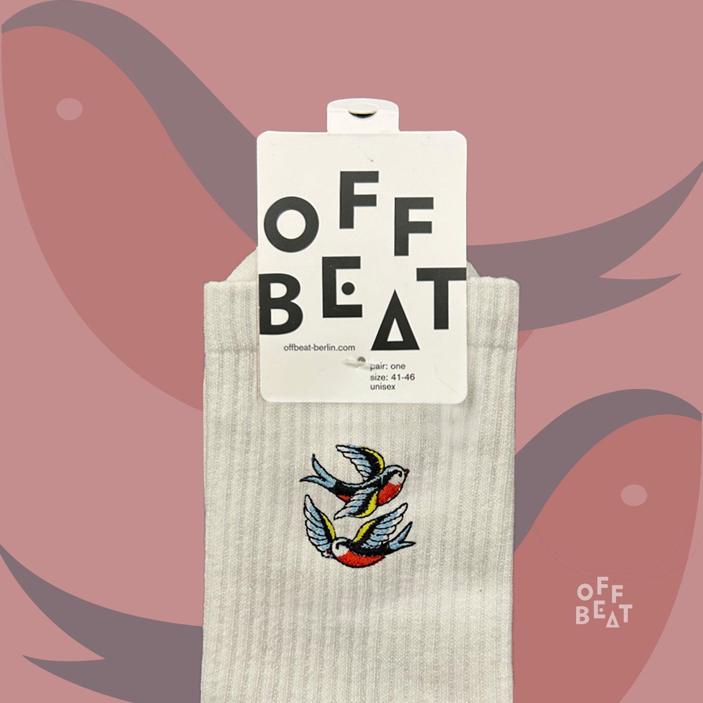 Preview I Embroidered swallow socks