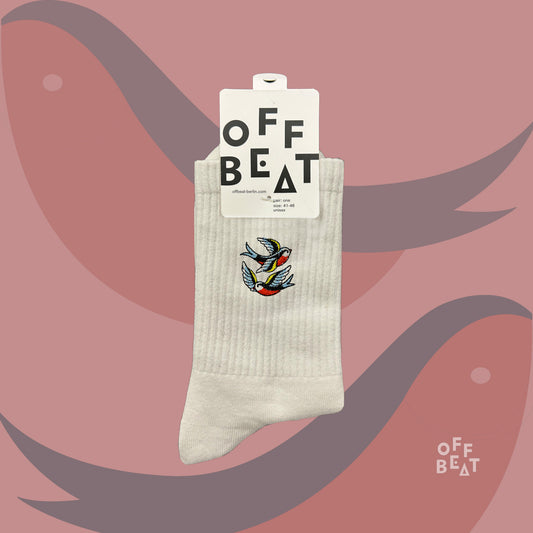 Preview I Embroidered swallow socks