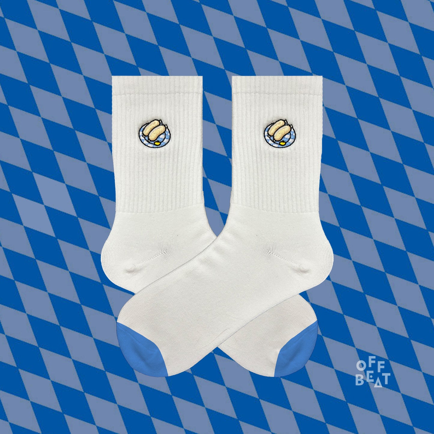 Embroidered Weisswurst socks