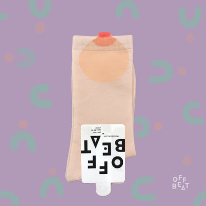 Pop-out breast socks
