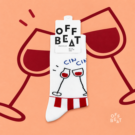 Offbeat Cin-Cin socks – graphic background