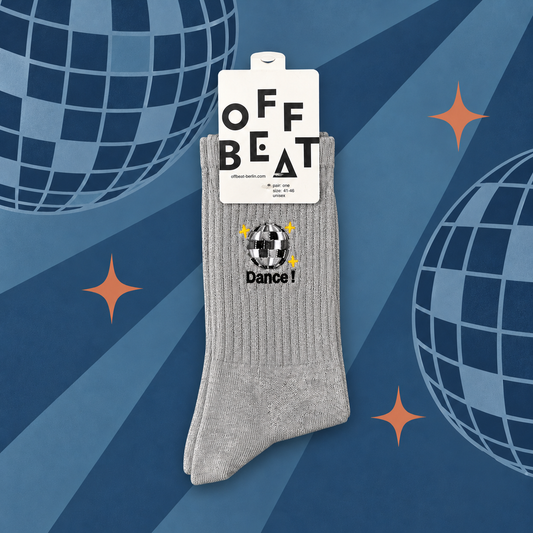 Offbeat embroidered Disco Ball socks – music series