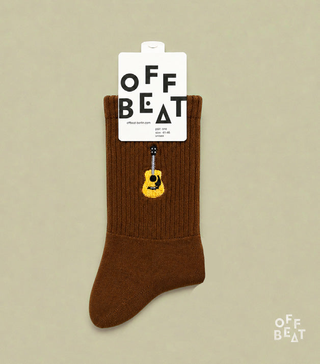 Embroidered Acoustic Guitar socks - view 1