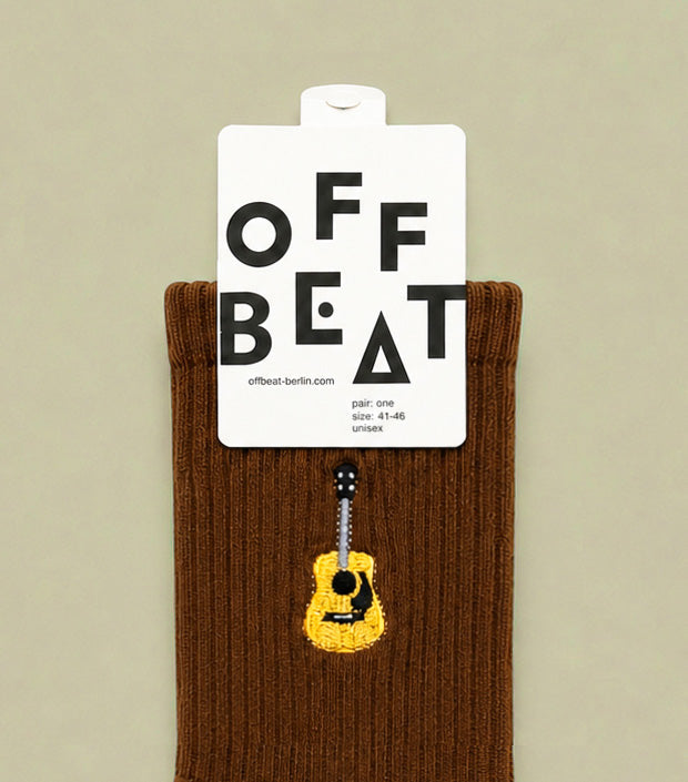 Embroidered Acoustic Guitar socks - view 2