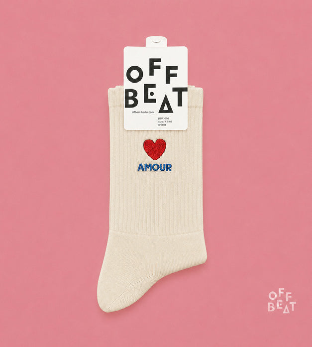 Embroidered Amour socks - view 1