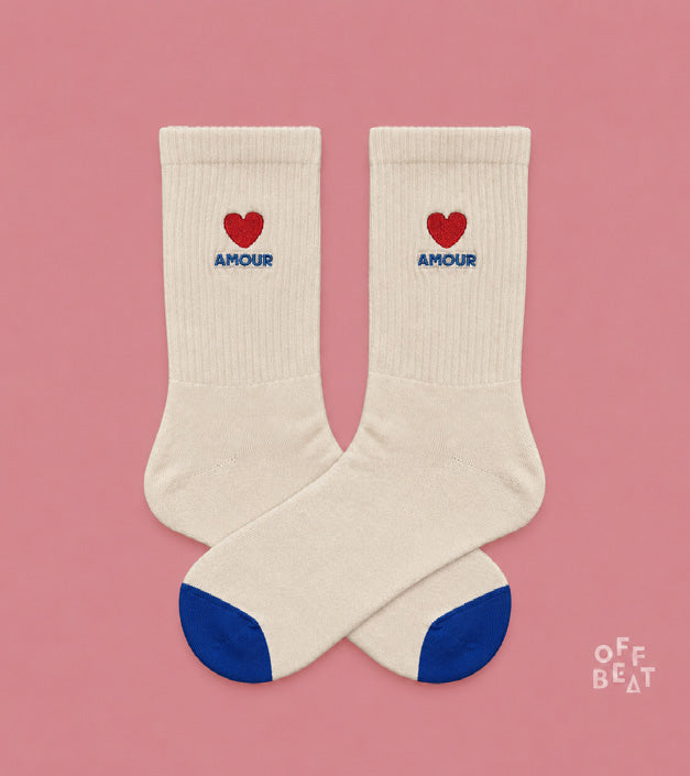 Embroidered Amour socks - view 3