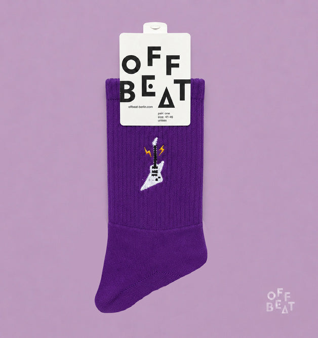 Embroidered Electric Guitar socks - view 1