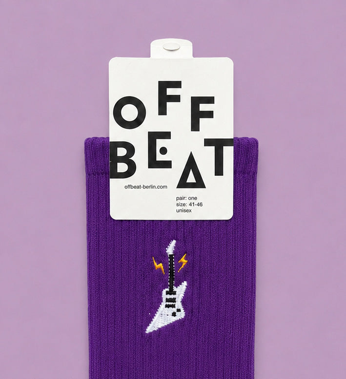 Embroidered Electric Guitar socks - view 2
