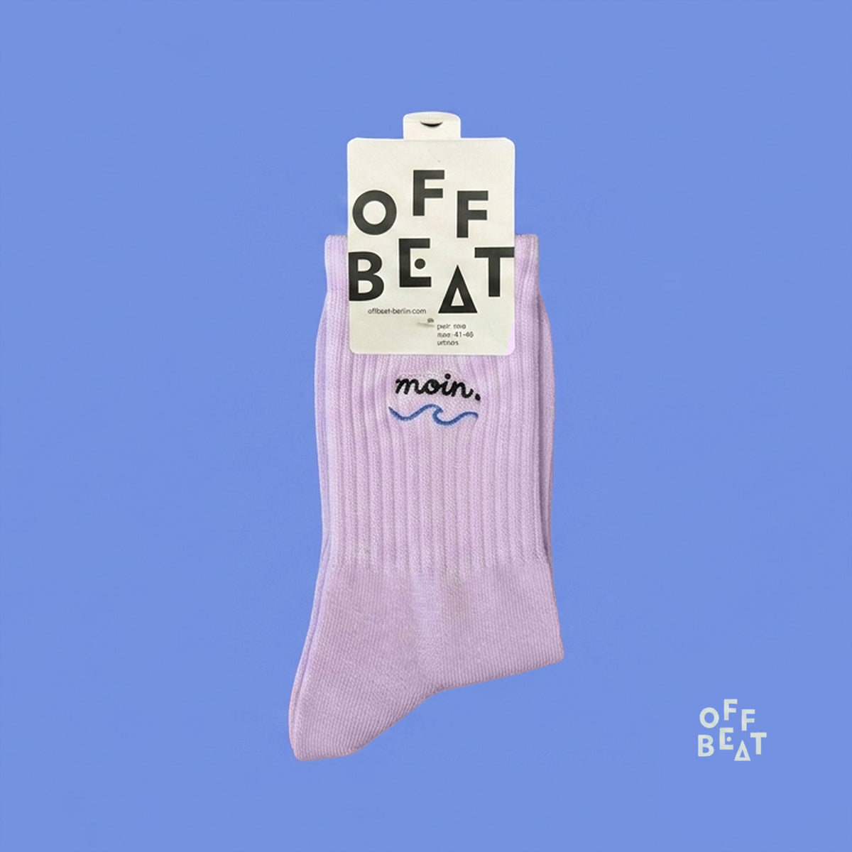 Embroidered Moin socks with packaging