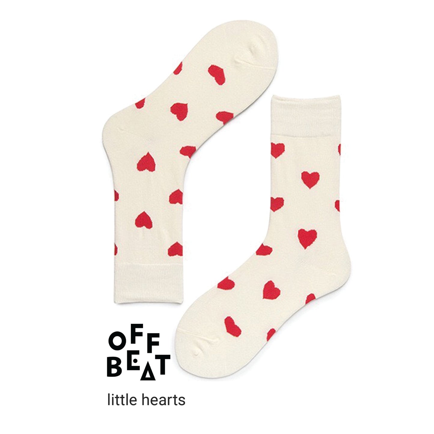 Little red heart socks