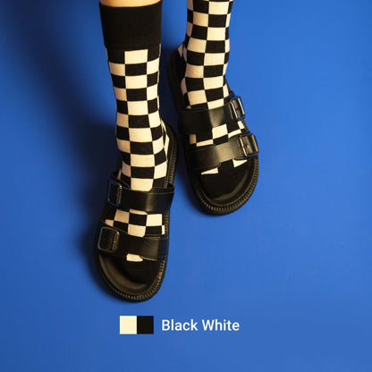 Chessboard Plaid Socks