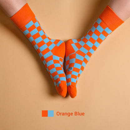 Chessboard Plaid Socks