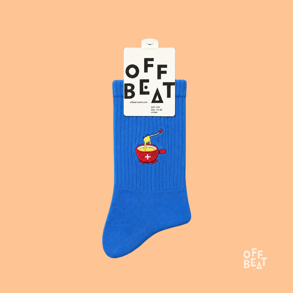 Embroidered Fondue socks - front