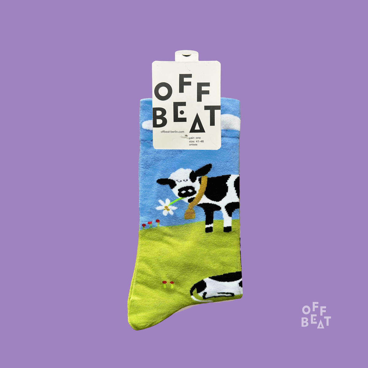 Swiss Dairy Cattle socks - front