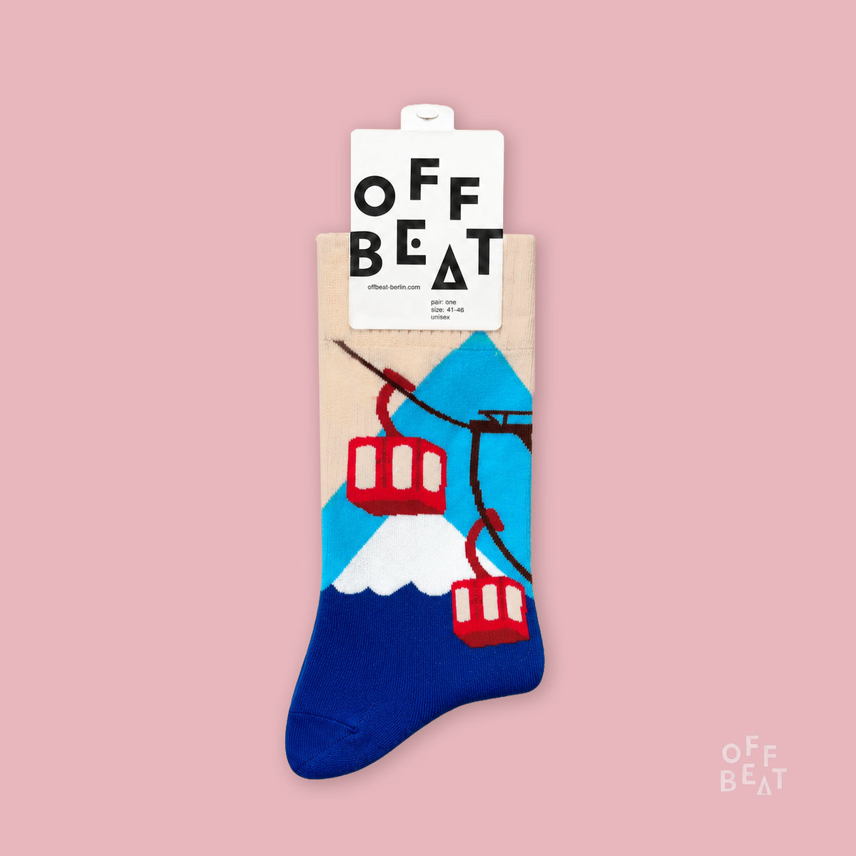 Swiss Cable Car socks - front