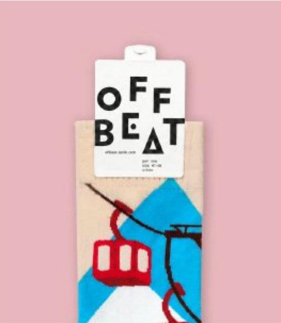 Swiss Cable Car socks - detail