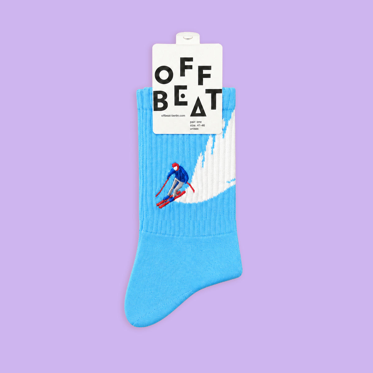 Embroidered Ski socks - front